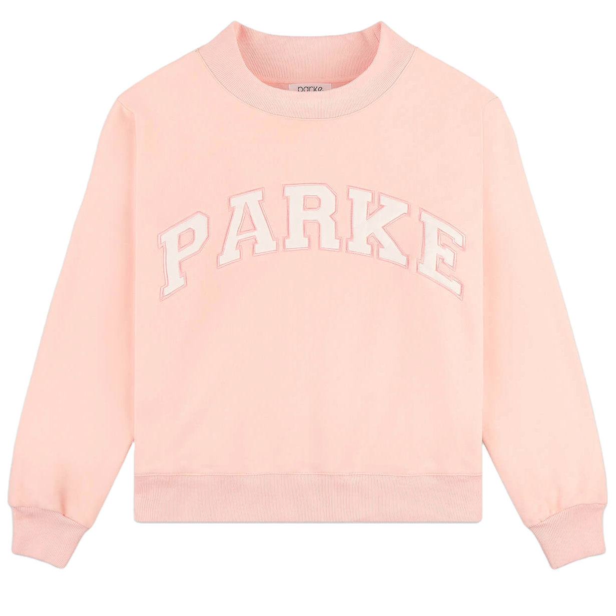 varsity mockneck flat lay -ballet + white