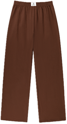 chocolate cotton boxer pant flat lay - chocolate