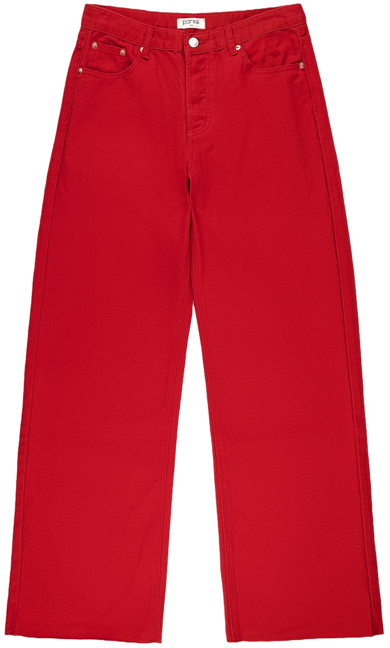 flat lay low rise baggy jean - washed red