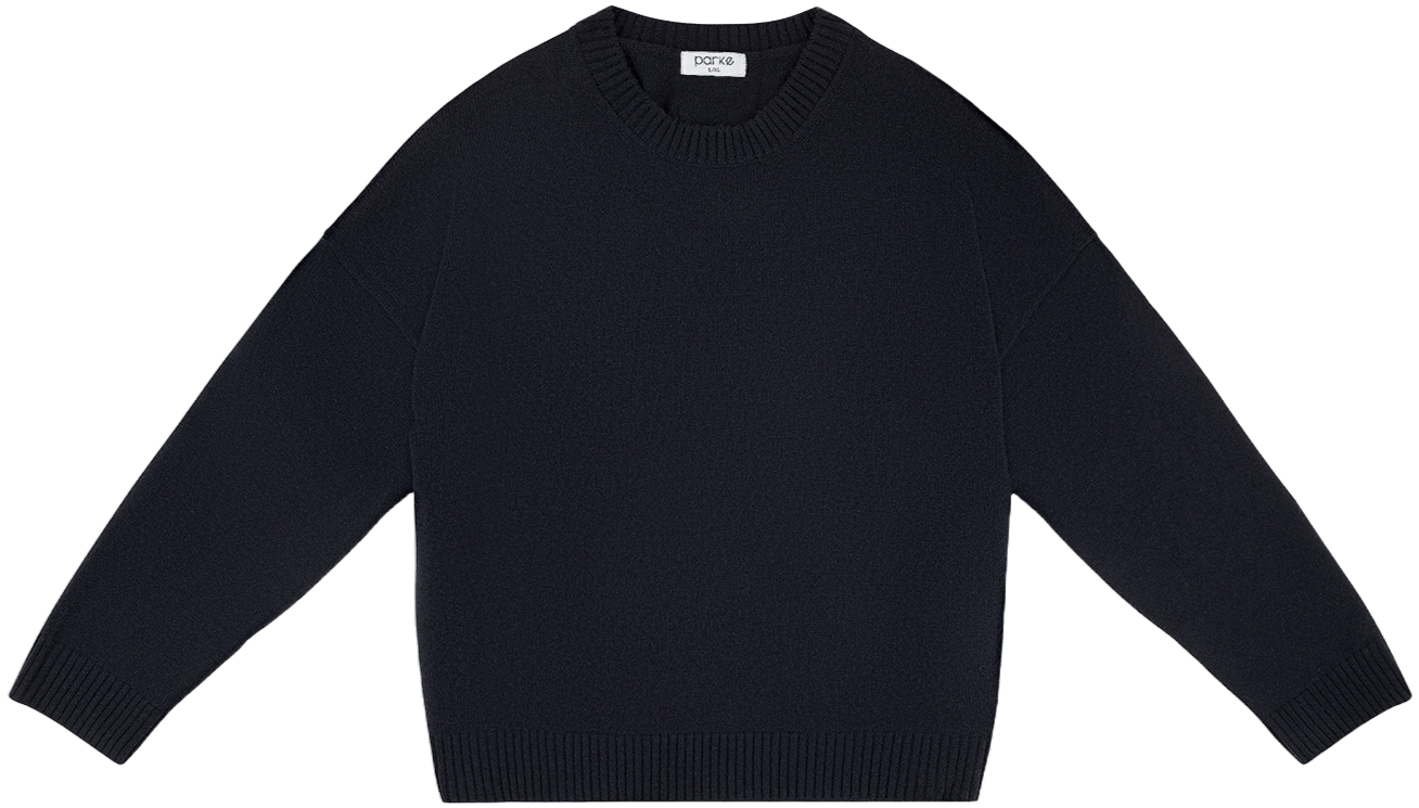 navy oversized pullover sweater flat lay -navy