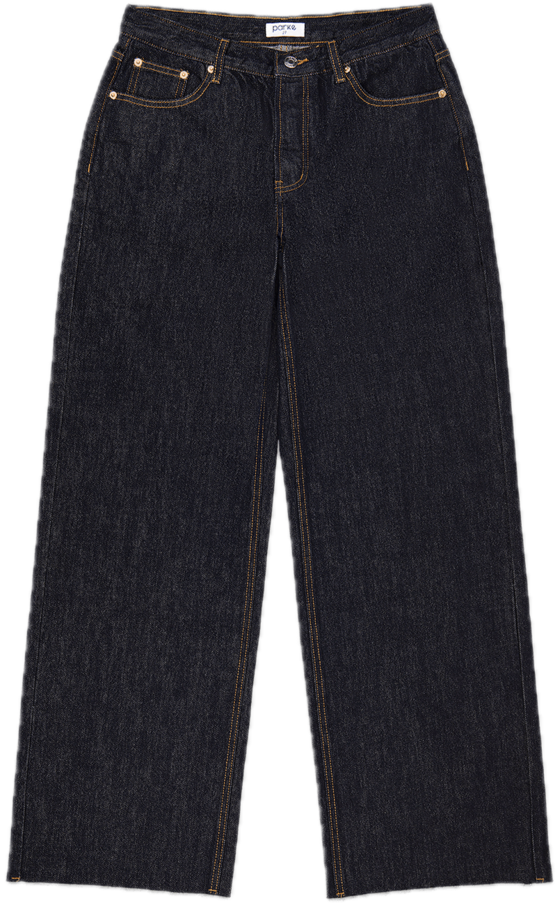 flat lay low rise baggy jean - dark wash