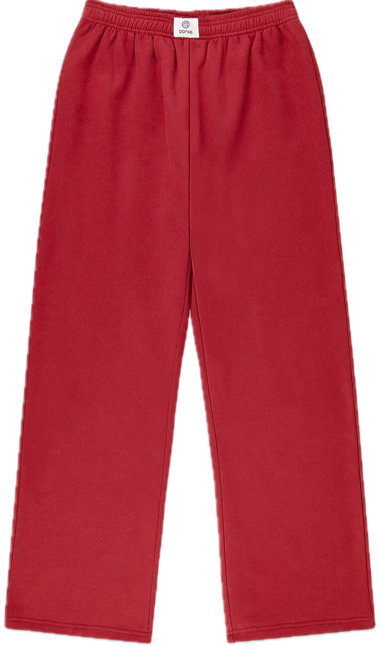 burgundy boxer sweat pant flat lay -burgundy