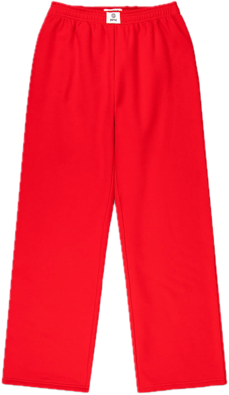 ruby sweat boxer pant flat lay -ruby