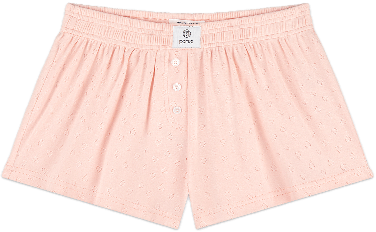 heart pointelle boxer short flat lay -ballet