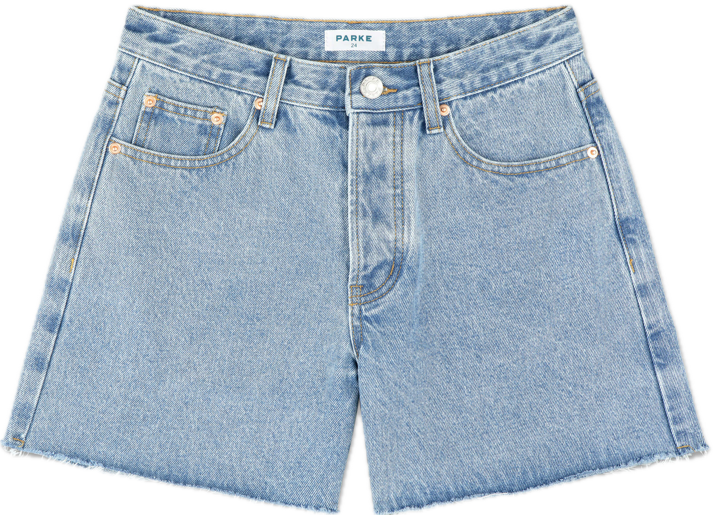 long baggy shorts flat lay -vintage wash