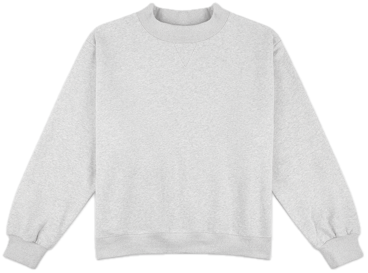 classic grey classic mockneck flat lay - classic grey