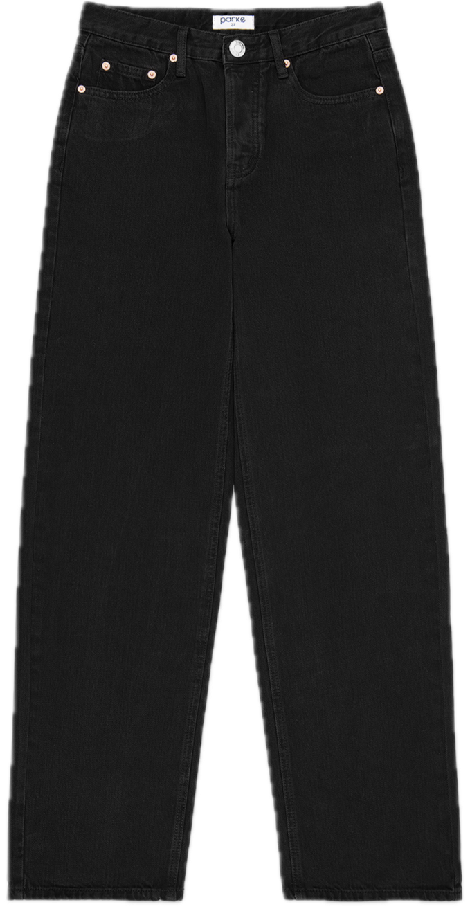 black classic straight jean flat lay - black