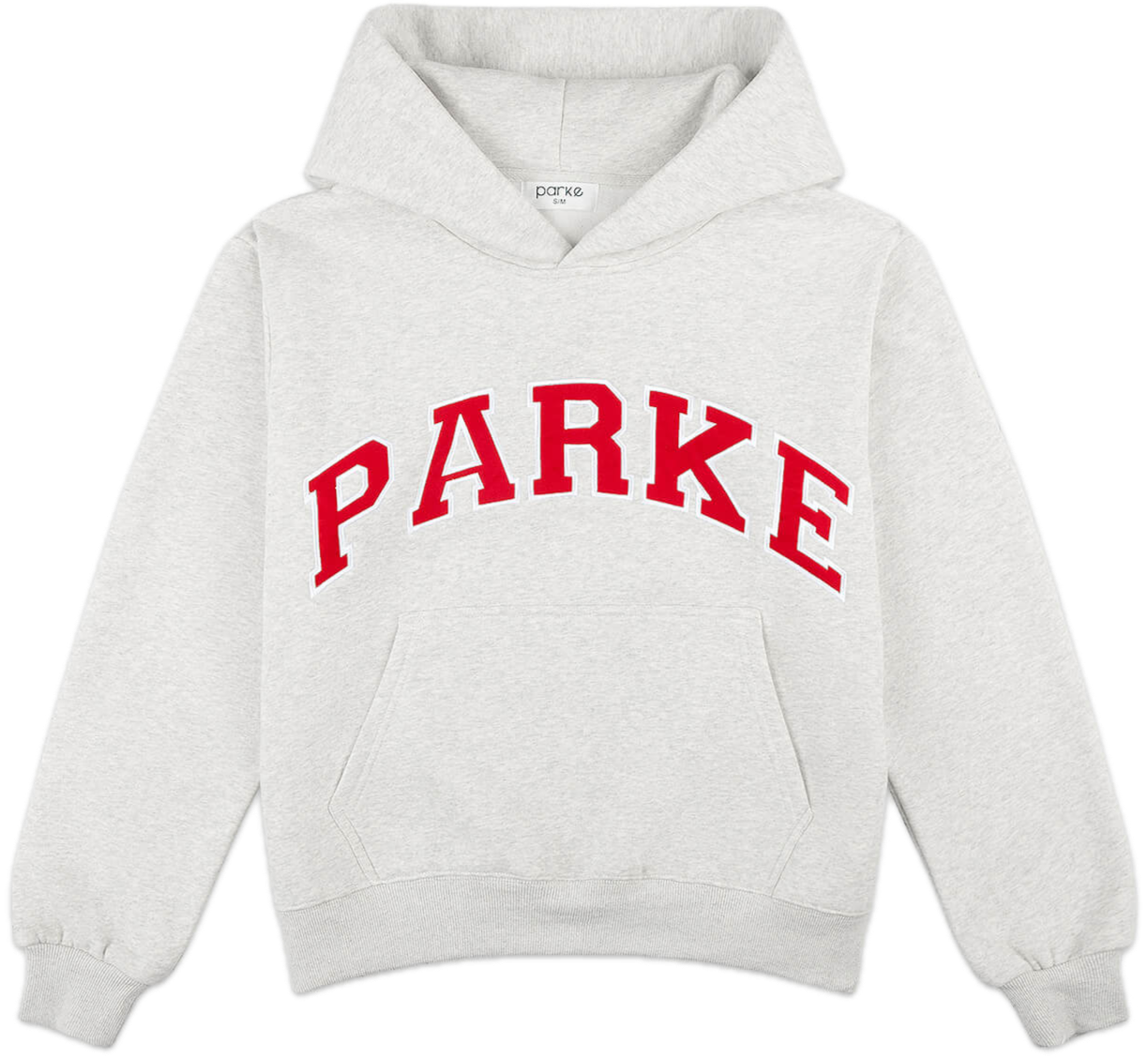 classic grey + ruby varsity hoodie -classic grey + ruby