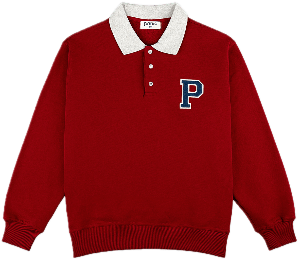 sweat rugby flat lay - maroon