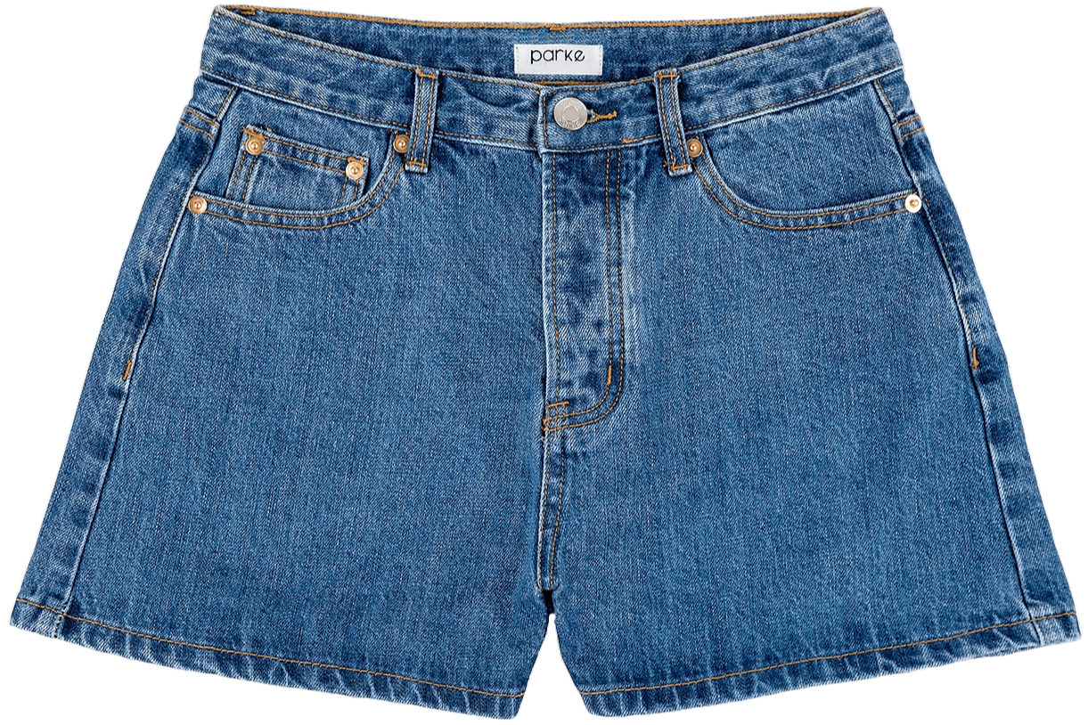 white 90s short flat -med wash