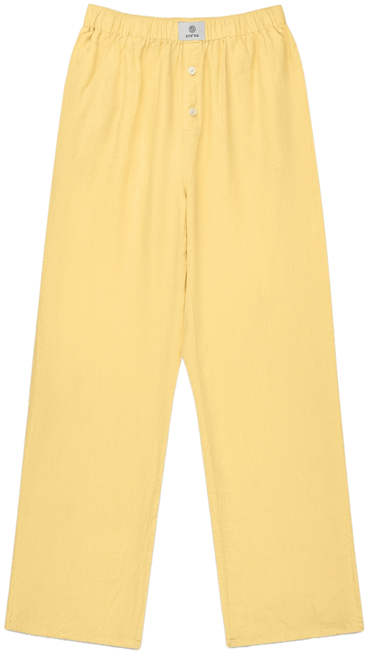 linen boxer pant flat lay -sunshine