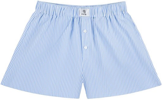 striped boxer shorts flat lay -sky stripe