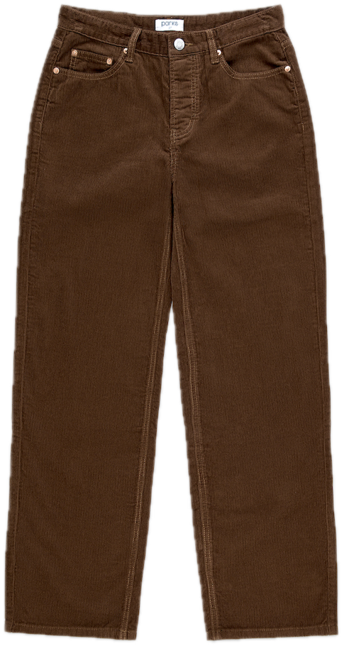 chocolate brown corduroy classic straight pant - chocolate brown
