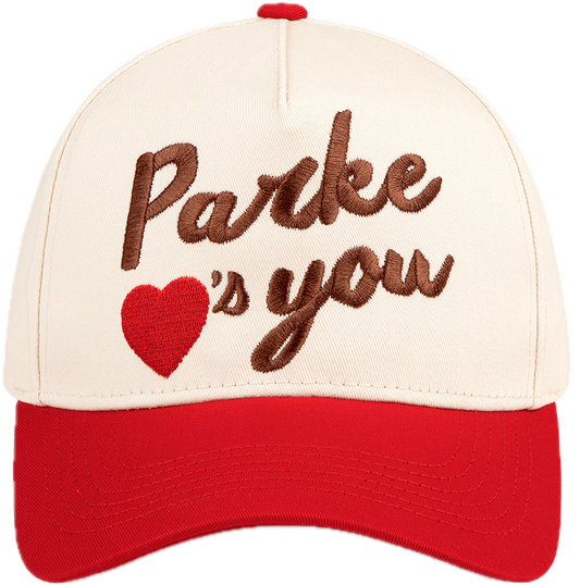 parke loves you hat -cream