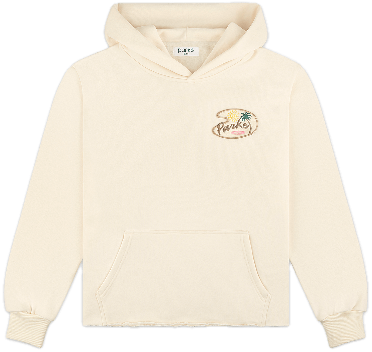 bayside hoodie flat lay - cream