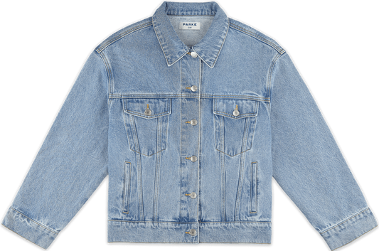 oversized denim jacket -vintage wash