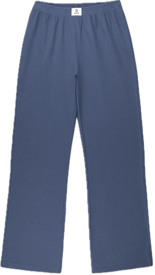waffle boxer pant flat lay -sapphire