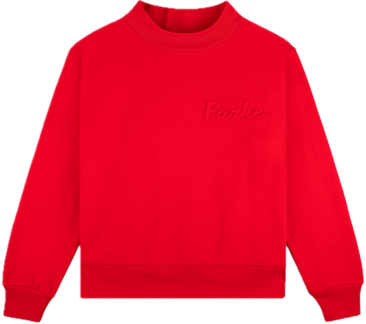 ruby embossed mockneck flat lay -ruby