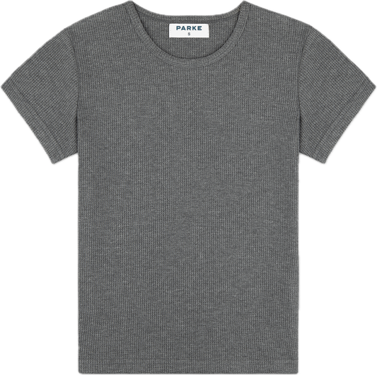 waffle tee flat lay -stormy