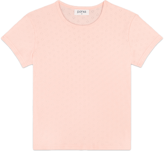 ballet heart pointelle tee flat lay -ballet