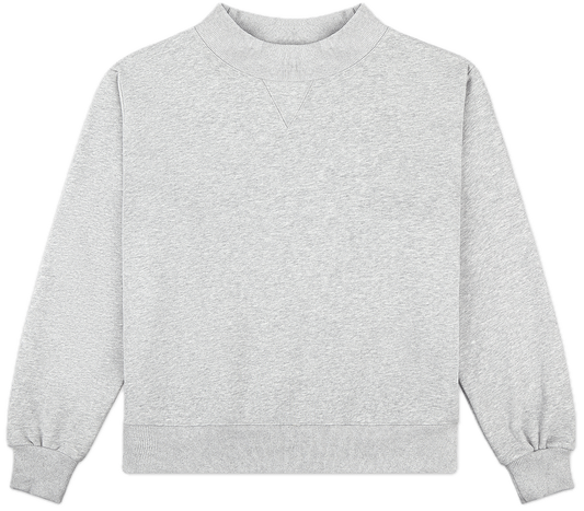 charcoal classic mockneck flat lay - charcoal