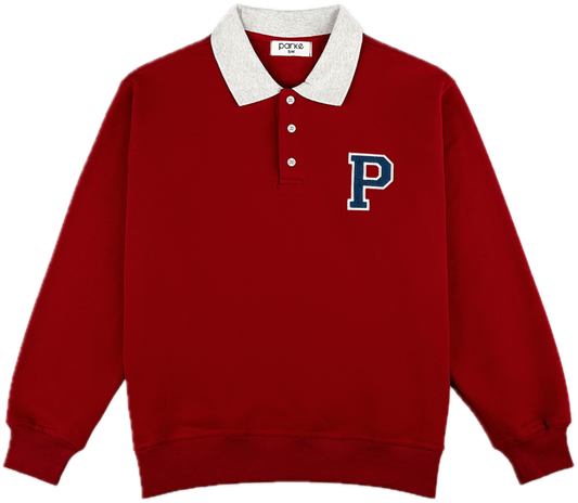 sweat rugby flat lay - maroon